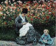 Camille Monet and a Child in the Artist s Garden in Argenteuil